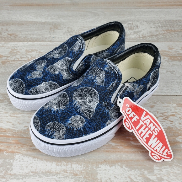 Vans Classic Slip On Wire Frame Skulls - Picture 1 of 7